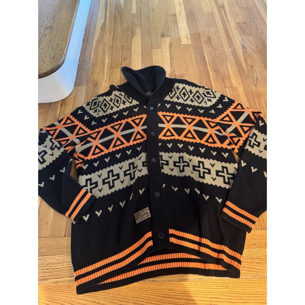 LRG Lifted Research Group Men's Alpiner Cardigan Sweater Button Up 4XL RARE